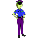 download Woman Police Officer clipart image with 45 hue color