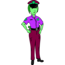 download Woman Police Officer clipart image with 90 hue color