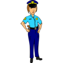 download Woman Police Officer clipart image with 0 hue color