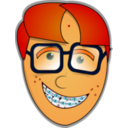 download Nerd Guy Head clipart image with 0 hue color