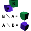 download Difference Of Two Cubes clipart image with 0 hue color