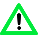download Warning Sign clipart image with 135 hue color