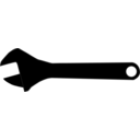 download Adjustable Spanner Silhouette clipart image with 0 hue color