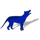 download Thylacine clipart image with 180 hue color