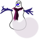 download Snowman No Shadow clipart image with 225 hue color