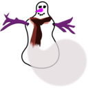 download Snowman No Shadow clipart image with 270 hue color