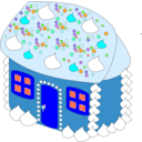 download Sweet House clipart image with 180 hue color