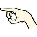 download Pointing Hand clipart image with 0 hue color