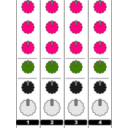 download Mixer Knobs clipart image with 90 hue color