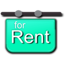 download For Rent Signage clipart image with 135 hue color