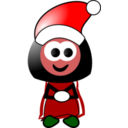 download Christmas Girl clipart image with 0 hue color