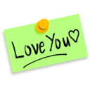 download Thumbtack Note Love You clipart image with 45 hue color