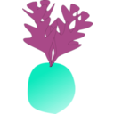download Radish clipart image with 180 hue color