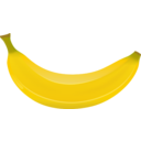 download Banana clipart image with 0 hue color