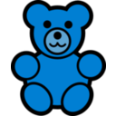 download Teddy Bear Icon clipart image with 180 hue color