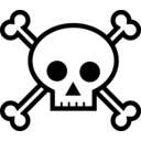 download Skull And Crossbones clipart image with 0 hue color