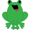 download Smile Green Frog clipart image with 0 hue color