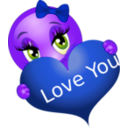 download Love You Girl Smiley Emoticon clipart image with 225 hue color