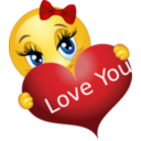 download Love You Girl Smiley Emoticon clipart image with 0 hue color