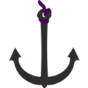 download Anchor clipart image with 270 hue color