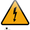 download Caution High Voltage clipart image with 0 hue color