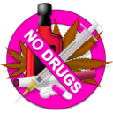 download No Drugs clipart image with 315 hue color