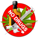 download No Drugs clipart image with 0 hue color