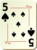 Ornamental Deck 5 Of Spades