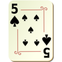 download Ornamental Deck 5 Of Spades clipart image with 0 hue color