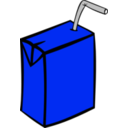 download Juice Box With Straw clipart image with 180 hue color