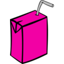 download Juice Box With Straw clipart image with 270 hue color