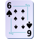 download Ornamental Deck 6 Of Spades clipart image with 180 hue color