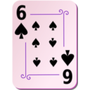 download Ornamental Deck 6 Of Spades clipart image with 270 hue color