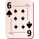 download Ornamental Deck 6 Of Spades clipart image with 315 hue color
