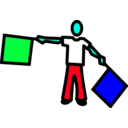 download S Semaphore clipart image with 135 hue color