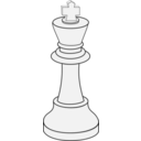 download White King Chess clipart image with 45 hue color