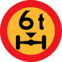 6t Wheelbase Sign