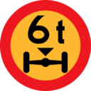6t Wheelbase Sign