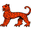 download Leopard Passant clipart image with 315 hue color