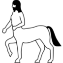 download Heraldic Centaur clipart image with 270 hue color