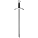 download Classic Medieval Sword clipart image with 270 hue color