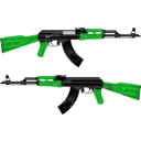 download Ak 47 Rifle clipart image with 90 hue color
