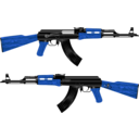 download Ak 47 Rifle clipart image with 180 hue color