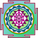 download Sri Yantra clipart image with 315 hue color