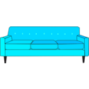 download Purple Sofa clipart image with 270 hue color