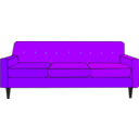 download Purple Sofa clipart image with 0 hue color