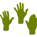 download 3 Hands clipart image with 45 hue color