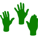 download 3 Hands clipart image with 90 hue color