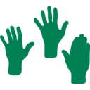 download 3 Hands clipart image with 135 hue color