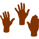 download 3 Hands clipart image with 0 hue color